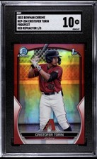 CRISTOFER TORIN Bowman Chrome #BCP-204 True Red Refractor 1/5 SGC 10 Pop 1!! 🔥