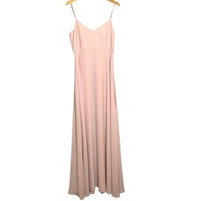 Show Me Your Mumu Dress Womens Size Medium Faith Maxi Rose Gold Chiffon Side Zip