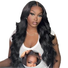 5x5 Glueless Wigs Human Hair Pre Plucked Pre Cut 24 Inch Body Wave Lace Front...