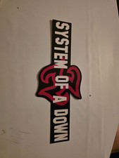 System Of A Down Vinyl Glossy Band Logo Sticker Nu Heavy Metal rare og 7.5"x3"
