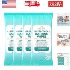 Nurture XL Ultra Thick Body Wipes for Adults w/Aloe  40 Extra Large Disposab...