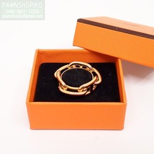 HERMES Chain d Ancre Scarf Ring Rugate Yellow Gold Color Quality Ikou From Japa