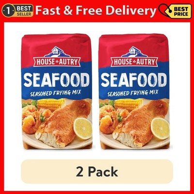 (2 Pack) House Autry Seafood Breader 5Lb Bag Crispy Seasoned Coatings