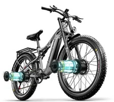 26" Dual Motor Off-Road Fat Tire E-Bike 48V 17.5Ah Electric Bicycle Oil Brakes