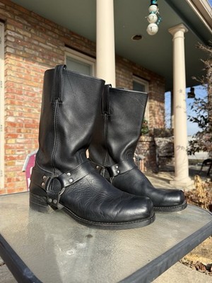 Frye Harness 12R Motorcycle Boots Men's Size 14 D USA Made 90s Black Leather