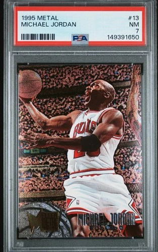 1995 Fleer Metal #13 Michael Jordan NM PSA 7 Chicago Bulls