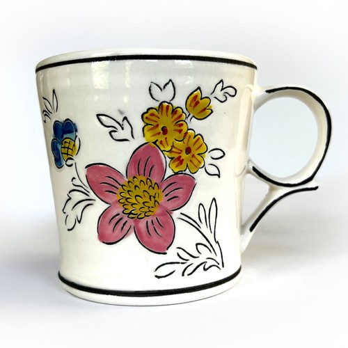 Molly Hatch Flower Patch Mug Home Essentials Pink Band Inside 14oz Discontinued - Picture 3 of 12