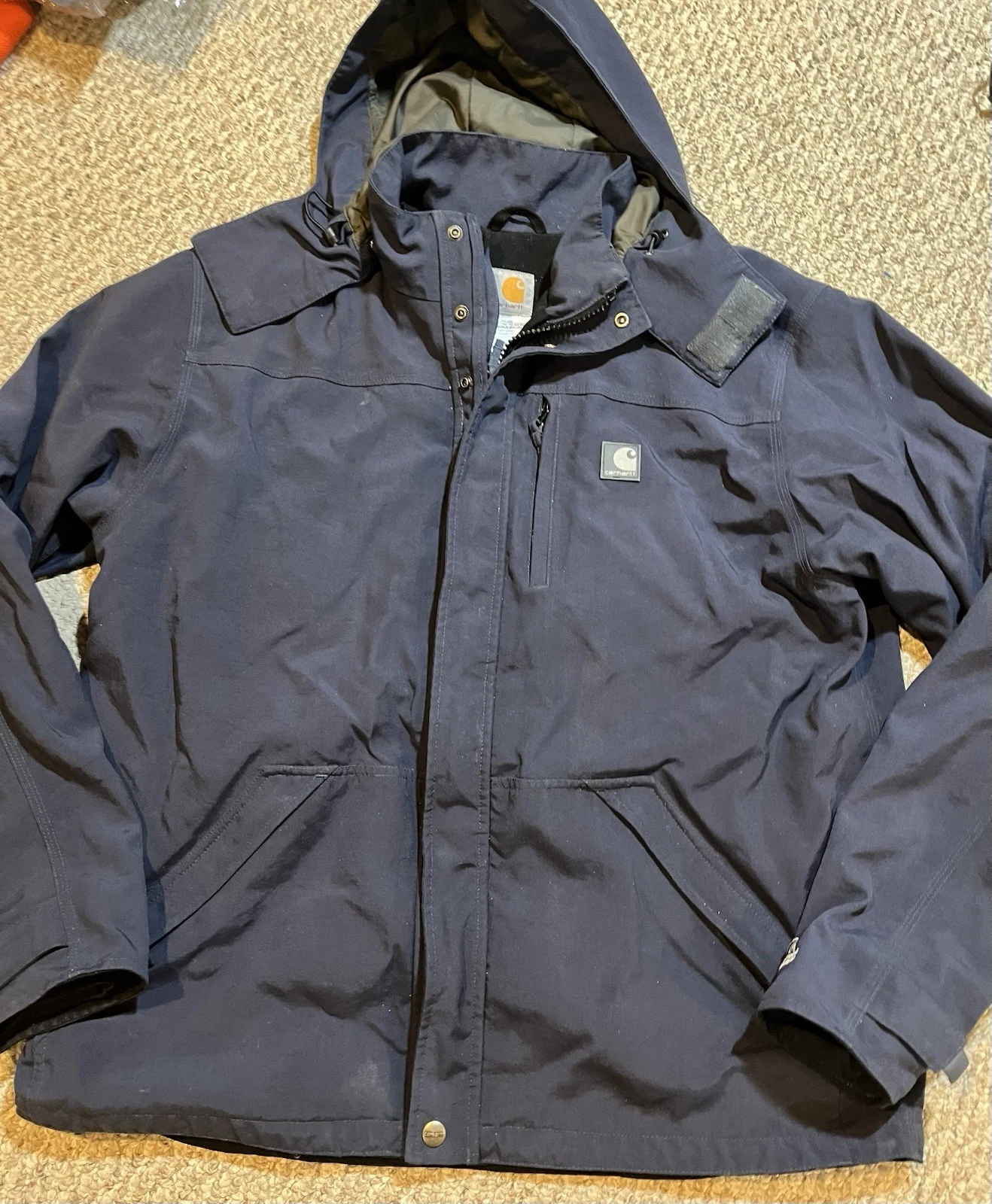 Carhartt Men’s Storm Defender Shoreline Jacket Size Large Tall Navy Waterproof
Opens in a new window