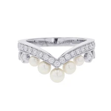 Chaumet Josephine Aigrette Ring Size 50/#10 18K White Gold 083292