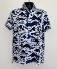 Greyson Golf Tour Issue Peacemaker Polo Wolf Camo Print Mens Medium Active Rare