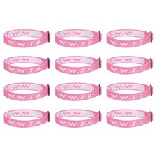 12Pcs W.W.J.D Bracelets, Christian Gifts Wristbands, Pink