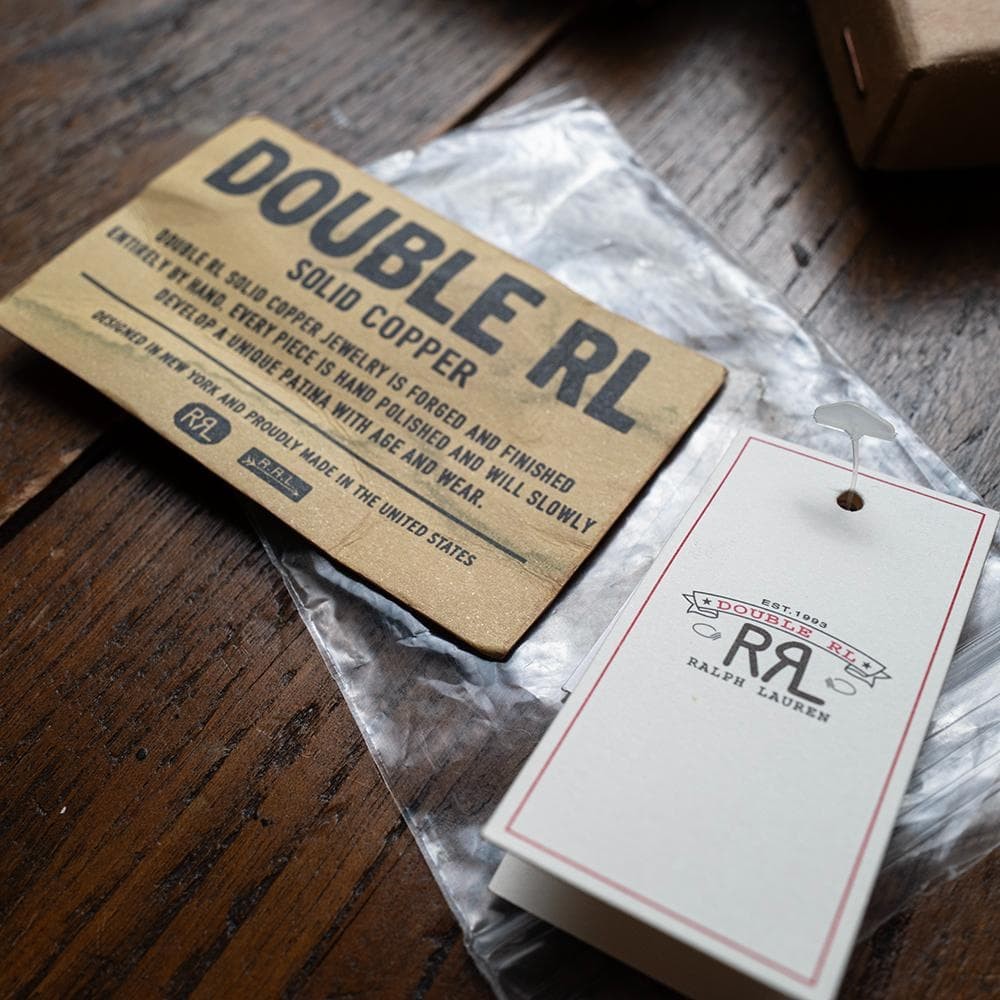 RRL Double RL Solid Copper Twist Bangle Bracelet … - image 7