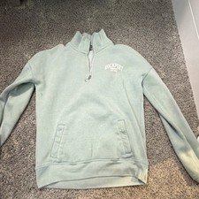 MV Sport Rockport Massachusetts EST 1840 Fleece 1/4 Zip Light Green Mock Neck S