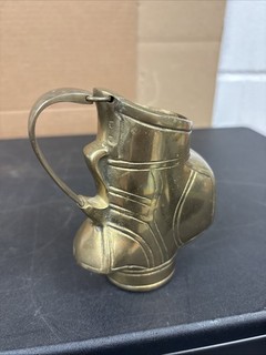 Vintage Brass Golf Bag Pen Pencil Holder Office Home Decor Man Cave