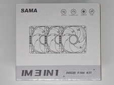 SAMA IMW 3 in 1 ARGB PC Case Fans w/hub 120mm 3-pin Low Noise White