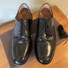 Florsheim Mens Black Braxton Leather Dress Shoes Size 12D Original Box