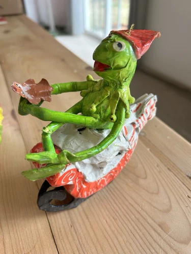 Vintage 1978 Henson Muppets Kermit Christmas Ornament Paper Mache🐸