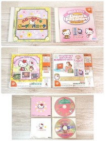 Dreamcast HELLO KITTY PINK HKT-3000 Console set SEGA Retro Game from japan USED