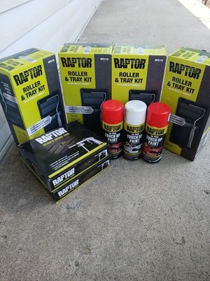 Pack 4 Raptor UP5110 Roller and Tray Kit, 2 Spray Gun And 3 Touch Up Paint