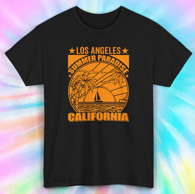 Los Angeles Summer Paradise | California Beach Sunset Tee | Vacation Shirt S-5XL