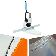 White Manual Single Hole Punching Machine Paper Hole Puncher for School / Office