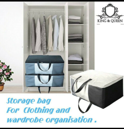 Large Capacity Clothes Storage Bags Solution Organizer for Clothes Duvets UK - Picture 8 of 13