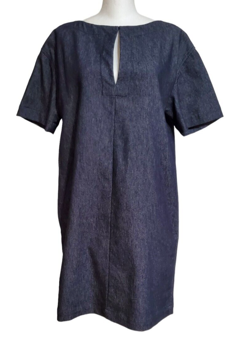 white christmas dresses Denim Shift Dress