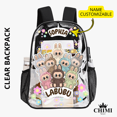 #ad #ad 17quot; Clear Backpack for Kids Monsters Personalized with Name Stadium