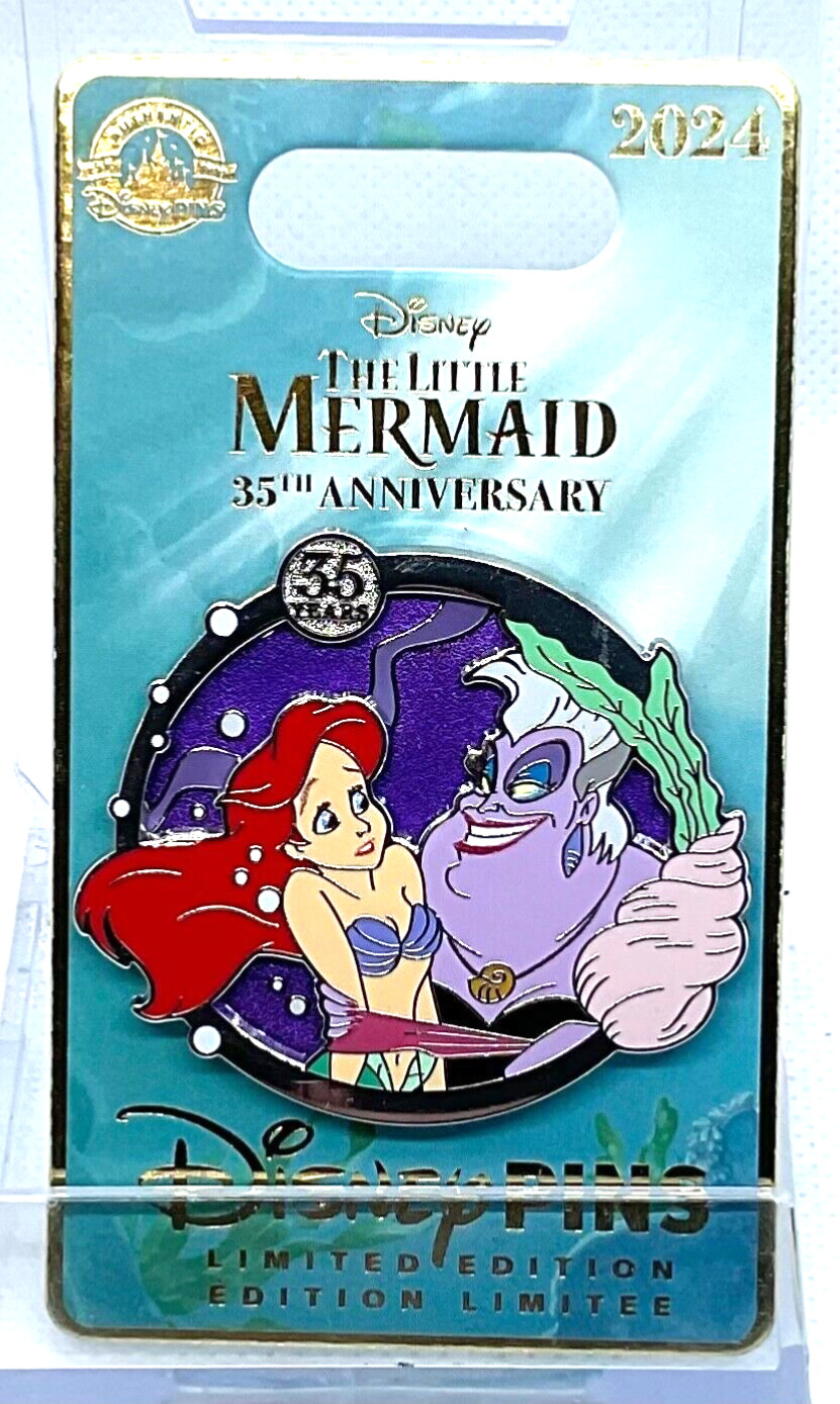 Disney 2024 Little Mermaid 35th Anniversary Ariel and Ursula LE 4000 Pin