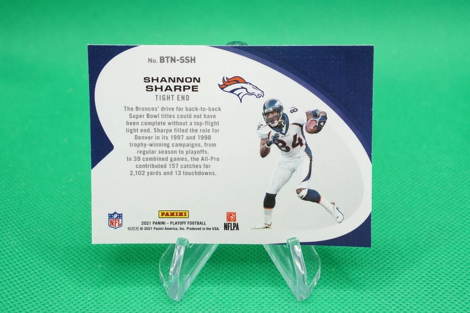 (4 Cards) 2021 Playoff Behind the Numbers #18 Shannon Sharpe TL4 - Image 2 of 4