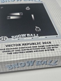 Vectrex Snow Ball Complete Boxed Game by Vector Republic in Teal Blue #132