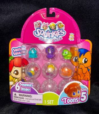 2010 SQUINKIES~SERIES 5 'TOONS~6 PIECE COLLECTOR SERIES~BLIP TOYS~NEW