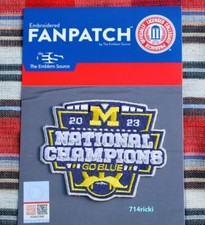 2023 College Football National Champions Collector Patch Michigan Wolverines