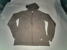 Nike Women's L Full Zip Hoodie Soft Heavy Brown/Gray GUC