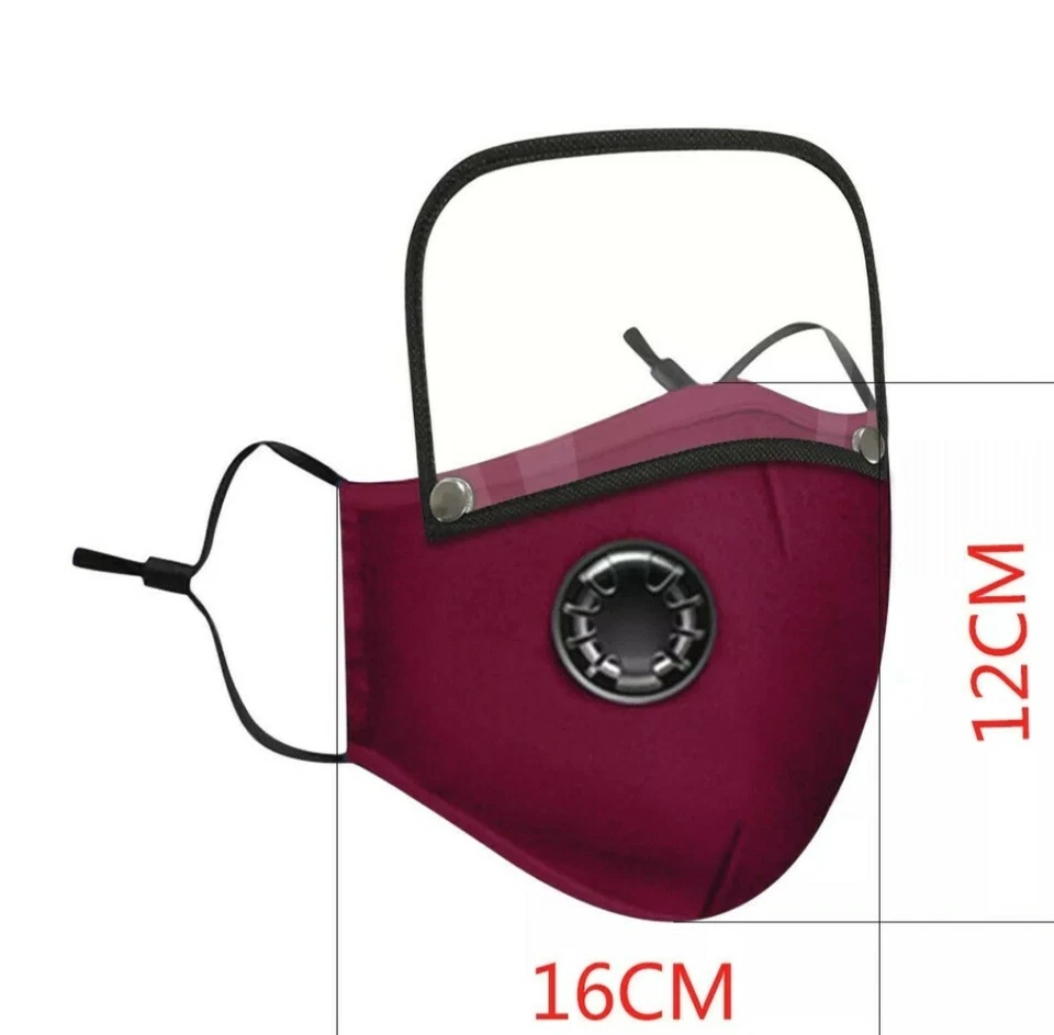 4PCs Kids Washable Reusable Face Mask With Filter And Detachable Eye Shield - Image 2 of 4