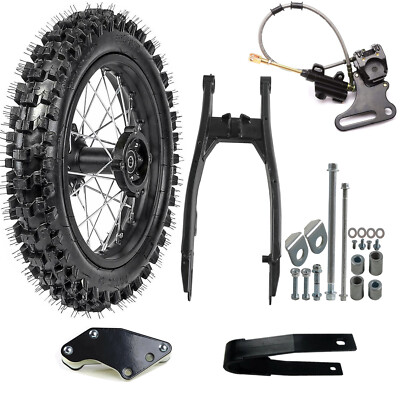 90/100-14'' Rear Wheel Rim Tire+Swingarm Fr Pit Bike Apollo SSR RFZ YZ85 CR85 80