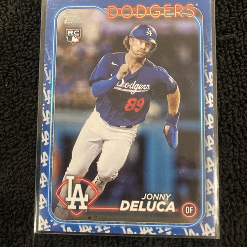 2024 Topps Series 1 #233 JONNY DELUCA TEAM COLOR LOGO VARIATION RC DODGERS SP