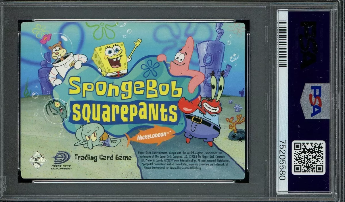 2003 UD Spongebob Squarepants Aquatic Amigos Swollen Gold Rare Card PSA 6  AA-084