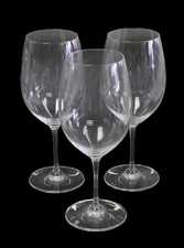 SET of 3 RIEDEL VERITAS ZINFANDEL GOBLET WINE GLASS ~9" OWNED BY LEE SCHRAGER