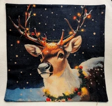 Deer Sika Elk Nature Scene Christmas Double Sided Throw Pillow Cover Home Decor