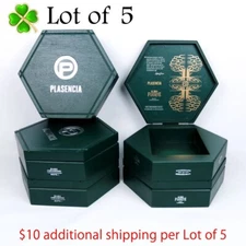 Lot of 5 Plasencia Hexagono Sixto I Empty Wood Cigar Box 10" x 8" x 1.75"