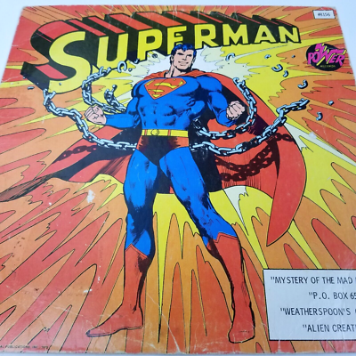 Vintage Superman Vinyl 1975 Album Power Records Cover Only Record
