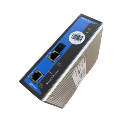 MOXA EDR-G902 Industrial Gigabit Secure Router, 1WAN, Firewall/NAT, 10VPN