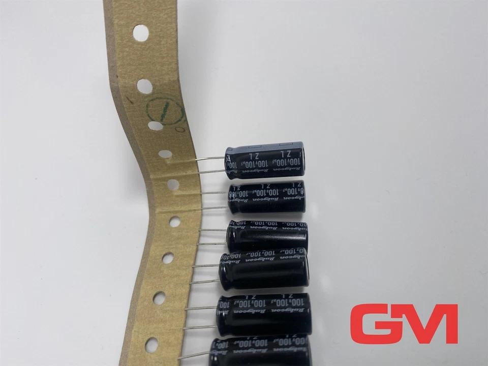 VE 321x Rubycon Kondensator 100ZL100MT810X23 capacitor 105°C 100uF 100VDC 20% - Bild 4 von 4