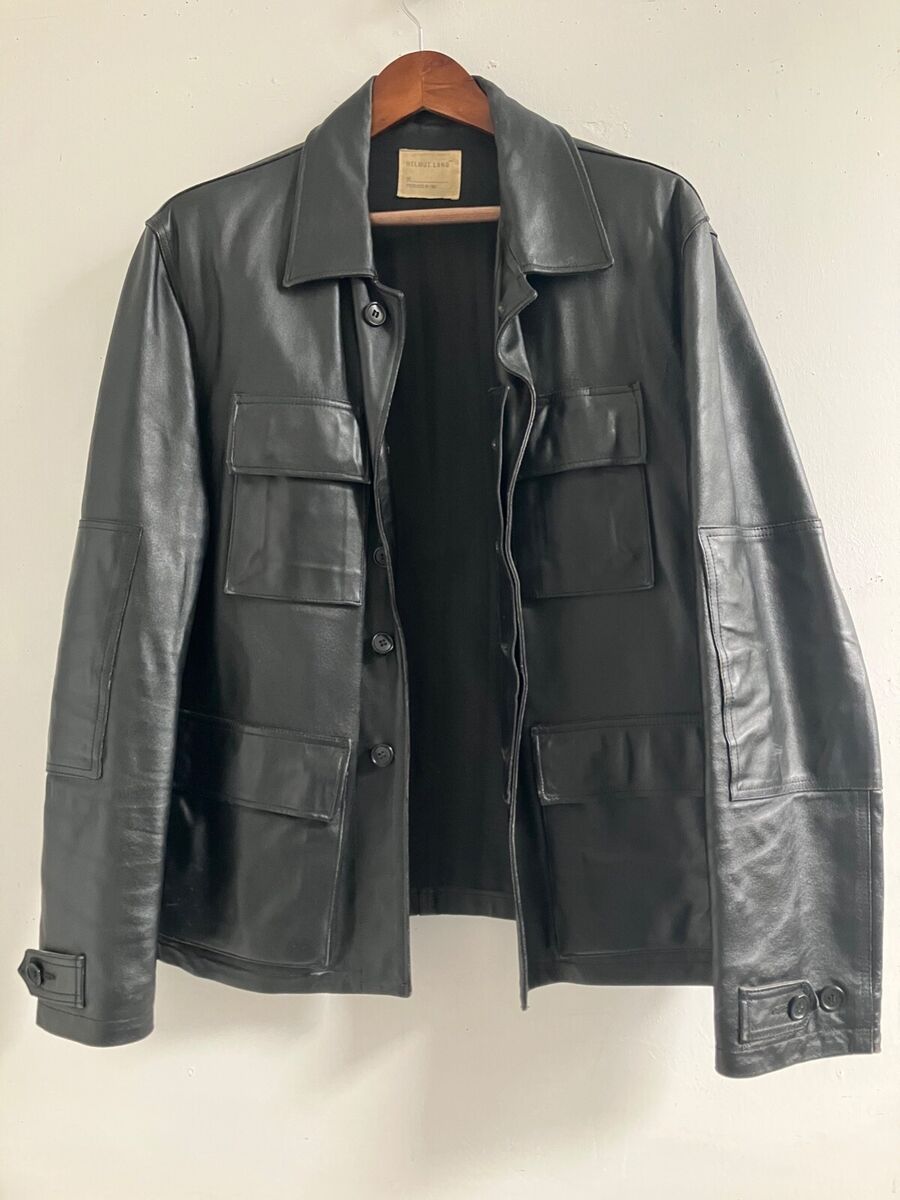 HELMUT LANG MEN'S Flight-Inspired Structured Leather Vintage HELMUT LANG MEN'S Flight-Inspired Structured Leather Vintage
