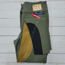 Tailored Sportsman Ladies Vintage Trophy Hunter Sock Bottom Breeches Seaweed/Tan