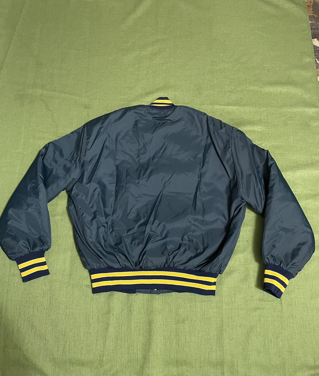 Vintage 90's Holloway Bomber Satin Jacket Michigan Colorway