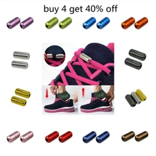1Pair Metal Capsule Shoelace Shoelace Buckle Lock Quick Tieless Lace No Need Tie