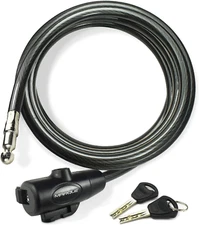 Candado para bicicleta con llave: cable recto de 3/8” (1,2 m, 2,1 m, 4,5 m y 7,6