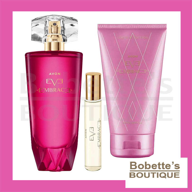 EVE EMBRACE AVON coffret cadeau idéal 3 produits parfumés pour elle avec écrin